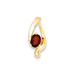 14k 8x Oval Garnet slide