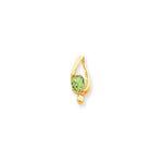 14k 8x Oval Peridot Checker slide