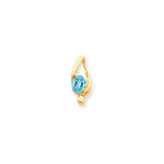 14k 8x Oval Tanzanite slide