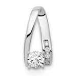 14k White Gold A Diamond Semi-mount Peg Slide