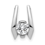 14k White Gold Complete AA Diamond Slide Fits up to Fancy or Reversible Omega Only