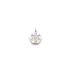 Sterling Silver Rhodium-plated Non-enameled Medical Jewelry Pendant