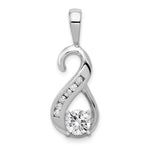 14k White Gold Peg-Set and Channel AAA Diamond Semi-Mount Slide Fits up to Regular/ Fancy or Reversible Omega