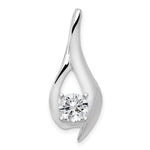 14k White Gold Fancy Peg-Set Diamond Slide Mounting Fits up to Regular/ Fancy or Reversible Omega