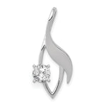 14k White Gold Peg-Set Fancy Slide Mounting Fits up to Regular/ Fancy or Reversible Omega