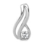 14k White Gold Peg-Set Diamond Fancy Slide Mounting Fits up to Regular/ Fancy or Reversible Omega