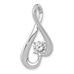 14k White Gold Fancy Peg-Set Diamond Slide Mounting Fits up to Regular/Fancy/Reversible Omega