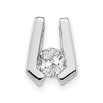 14k White Gold Complete VS Diamond Slide Fits up to Regular/ Fancy or Reversible Omega