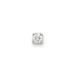 14k White Gold AA Quality Complete Diamond Stud Earring