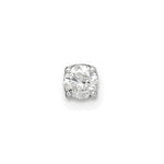 14k White Gold 1/5 carat Single Stud AA Diamond Earring