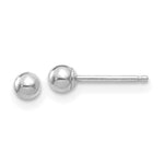 14k White Gold Polished Ball Post Earrings