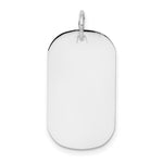 14k White Gold Plain 22.8x .027 Gauge Engraveable Dog Tag Disc Charm