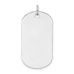 14k White Gold Plain 30.5x .035 Gauge Engraveable Dog Tag Disc Charm