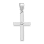 14k White Gold .01ct. Diamond Cross Pendant