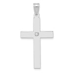 14k White Gold .02 carat Diamond Cross Pendant
