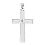 14k White Gold .03 carat Diamond Cross Pendant