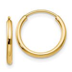 14k Polished Round Endless Hoop Earrings