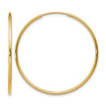 14k 1.2x Polished Endless Tube Hoop Earrings