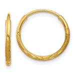 14k Diamond-cut Endless Hoop Earring