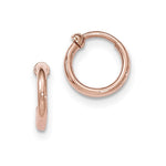 14k Rose Gold Non-Pierced Hoop Earrings