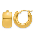 14k 8.75x Wide Puffed Hoop Earrings