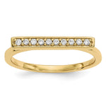 14k 1/10 carat Diamond Bar Ring