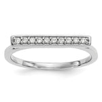 14k White Gold 1/10 carat Diamond Bar Ring