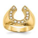 IB Goodman 14k 1/5 carat VS Diamond Mens Horseshoe Ring