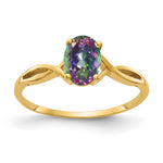 14k 7x Oval Fire Topaz Ring