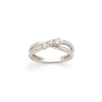 14k White Gold VS Diamond three stone ring