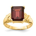 14k 11x Emerald-cut Garnet Ring