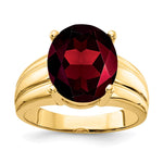 14k 12x Oval Garnet ring