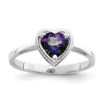 14k White Gold Mystic Fire Topaz Ring
