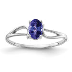 14k White Gold 6x Oval Tanzanite ring