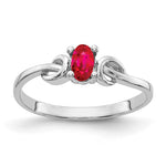 14k White Gold 5x Oval Ruby ring