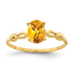 14k 7x Oval Citrine ring
