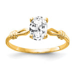 14k 7x Oval Cubic Zirconia Ring