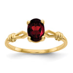 14k 7x Oval Garnet ring