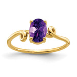14k 7x Oval Amethyst ring