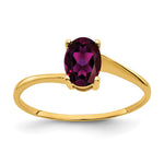 14k 7x Oval Rhodolite Garnet ring