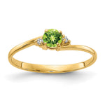 14k Peridot AA Diamond ring