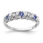 14k White Gold Round Tanzanite and AAA Diamond Twist Ring