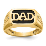 IB Goodman 14k Rectangle Onyx and AAA Diamond Mens DAD Ring