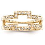 14k Yellow Gold Diamond Ring Guard