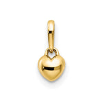 14k Solid Heart Pendant