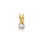 14k Tiny CZ Pendant