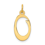 14KY Script Letter O Initial Charm