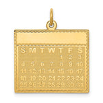 14k Thursday the First Day Calendar Pendant