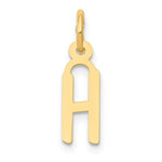 14k Small Slanted Block Letter H Initial Charm