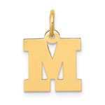 14k Small Block Letter M Initial Charm